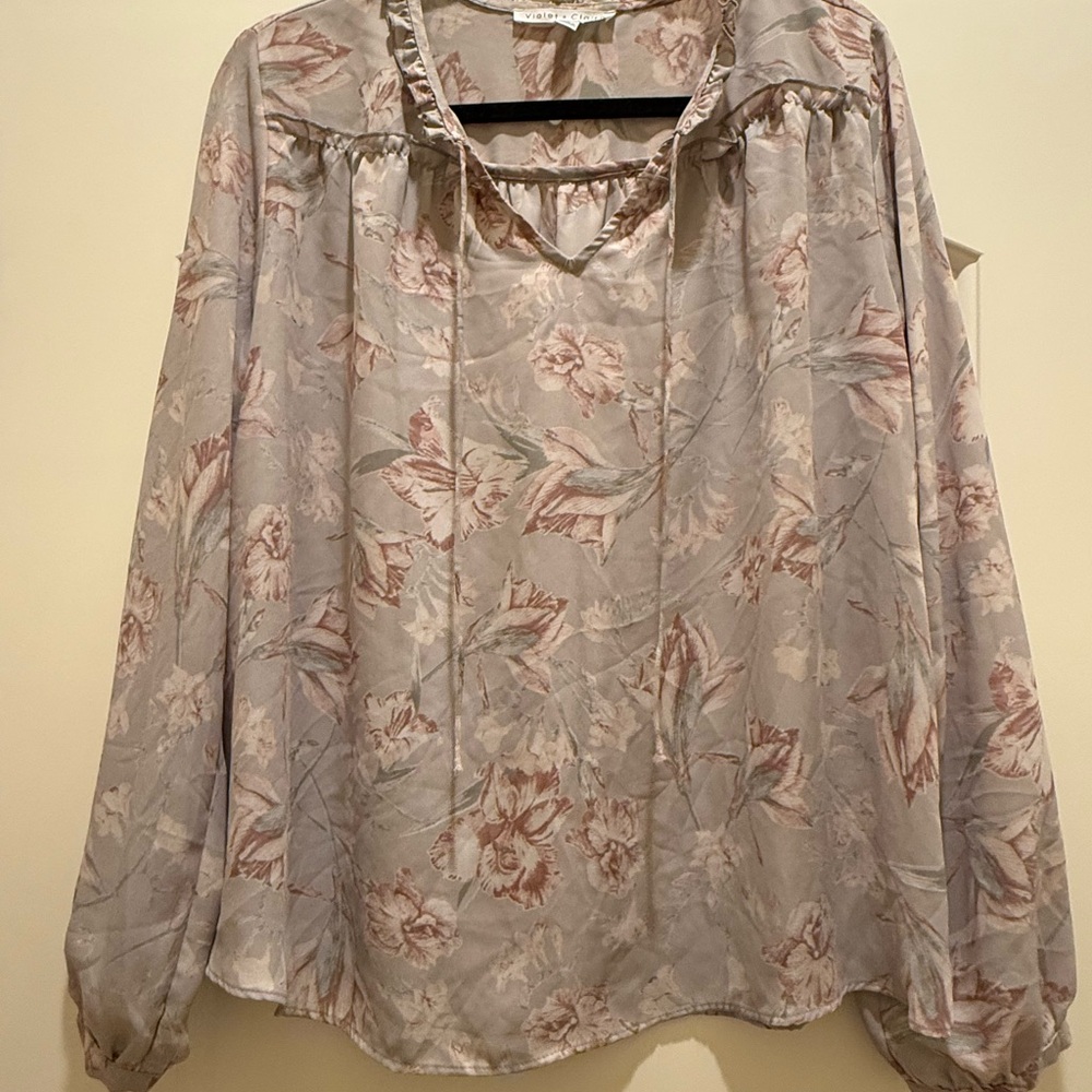 Violet & Claire Pastel Floral Blouse